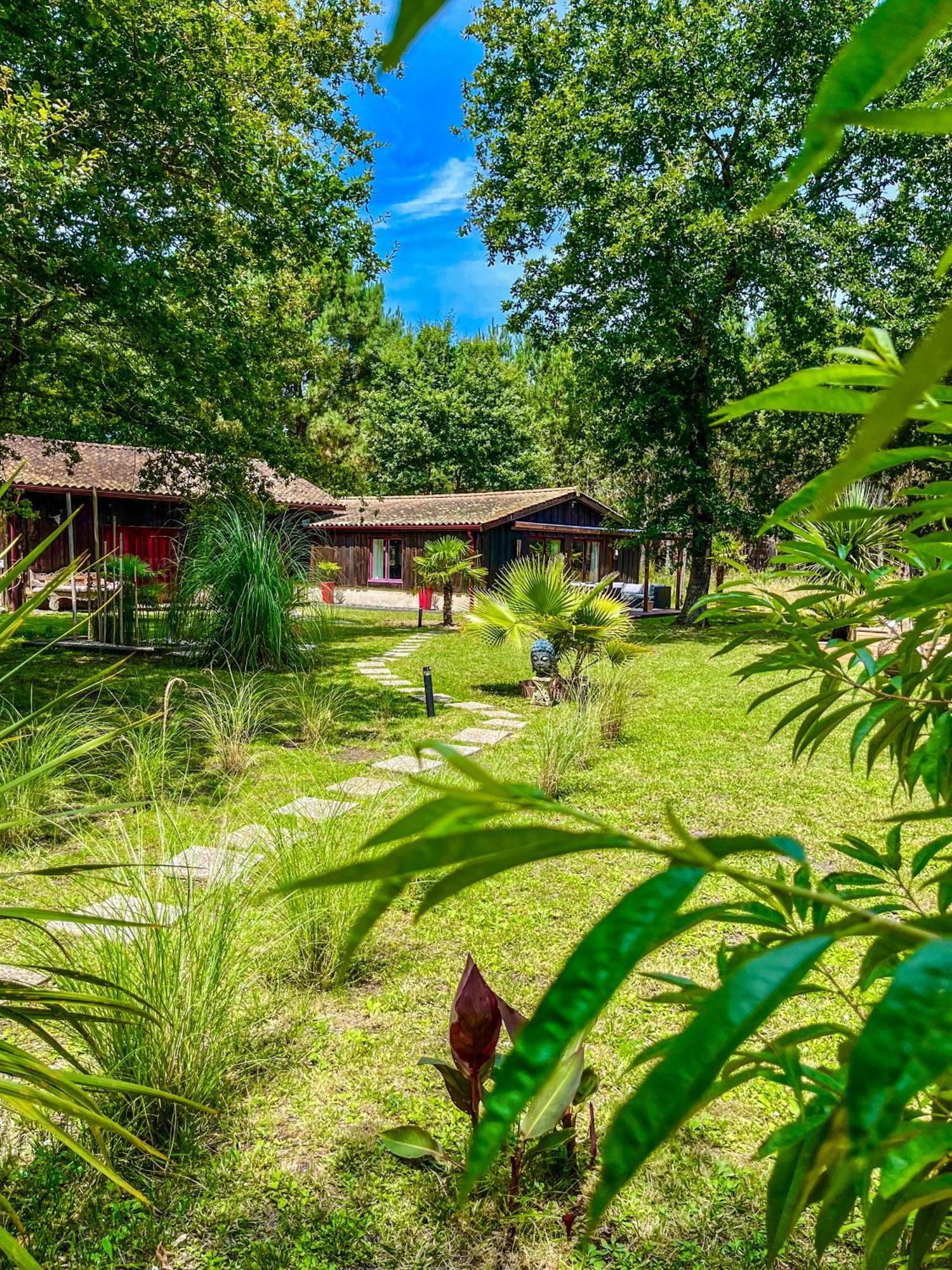 Hacienda De La Canopee Avec Piscine Chauffee Au Sel Hourtin Luaran gambar